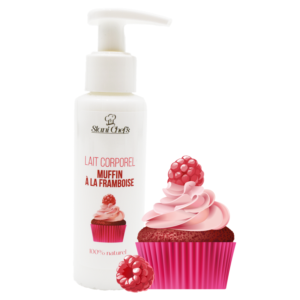 Lait corporel - muffin à la framboise - 100ml 100% naturel