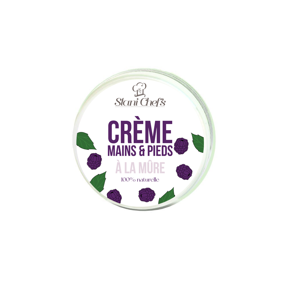 Crème mains et pieds à la mûre 100ml 100% naturelle