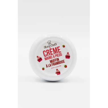 Crème mains et pieds - muffin à la framboise - 50ml 100% naturelle - Format voyage