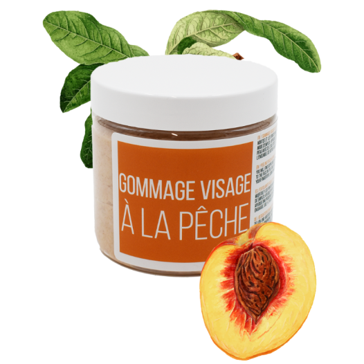 Gommage visage pêche - 200ml 100% naturel