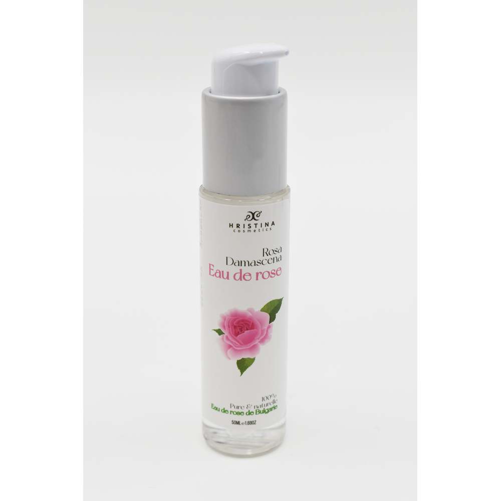 Eau florale naturelle à la rose de Damas - 50ml 100% naturelle - Format voyage