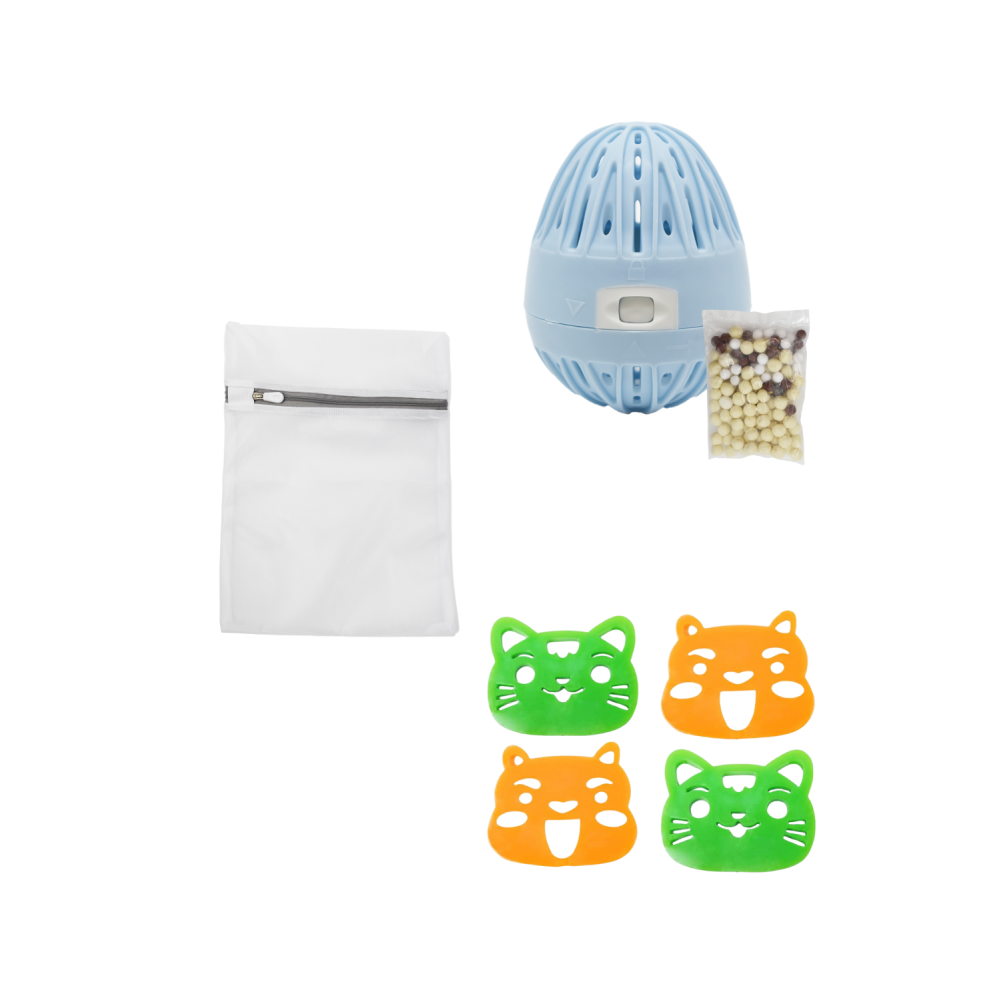 Boule de lavage  filet de lavage  4 attrape-poils - OFFRE TRIO