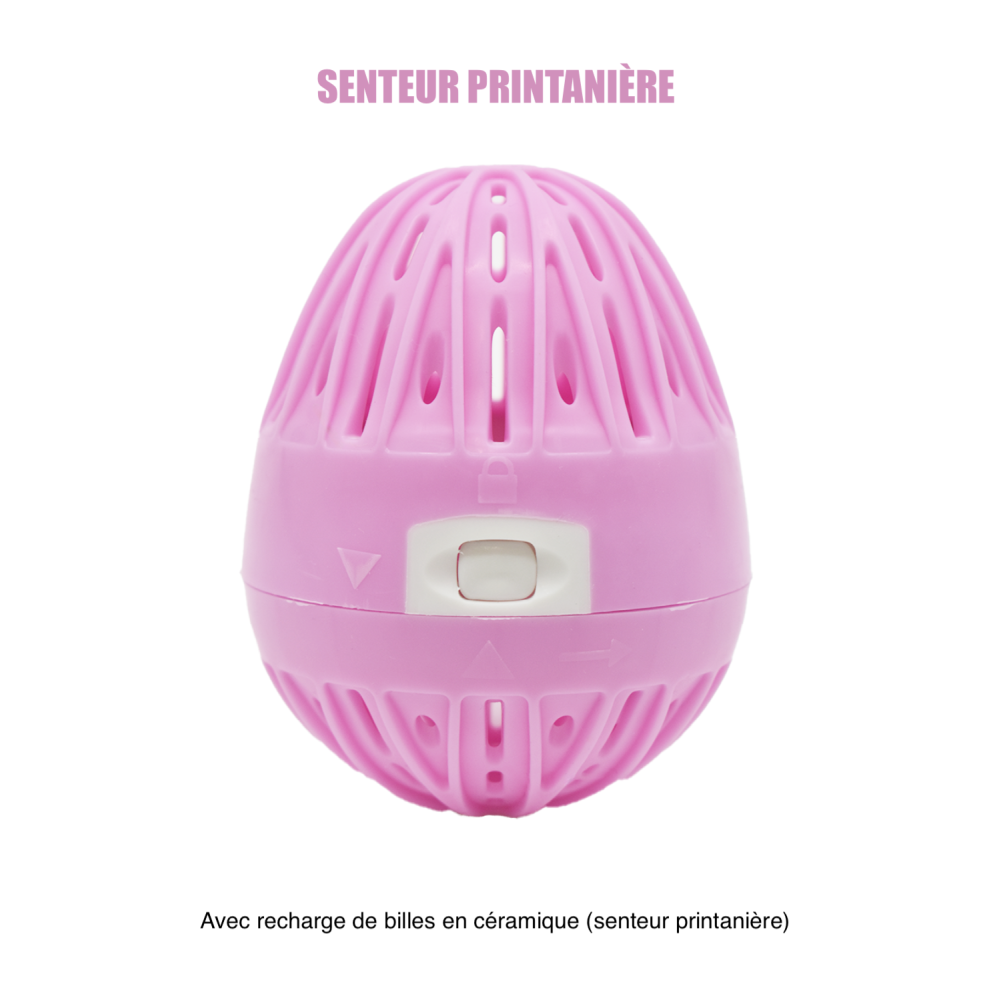 Boule de lavage machine à laver rose  recharge - senteur printanière