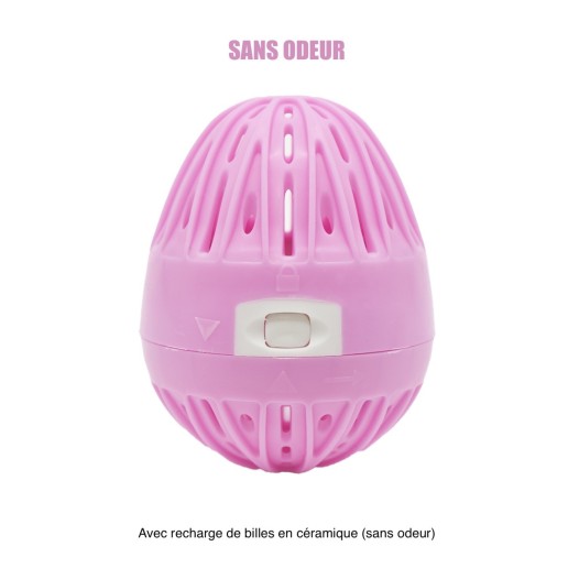 Boule de lavage machine à laver rose  recharge - Sans odeur