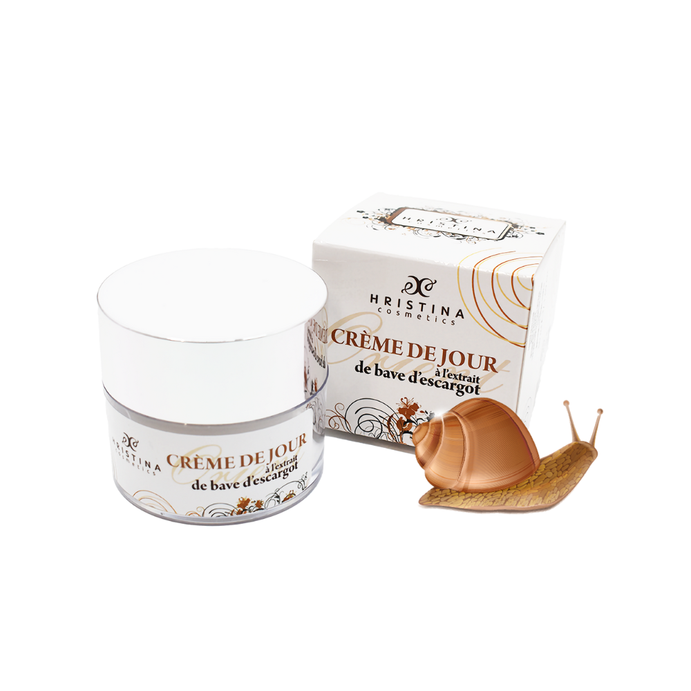 Crème de jour hydratante à base de bave d'escargot 50ml 100% naturelle