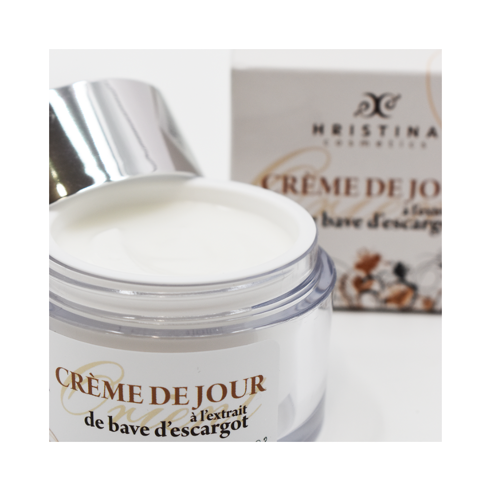 Crème de jour hydratante à base de bave d'escargot 50ml 100% naturelle