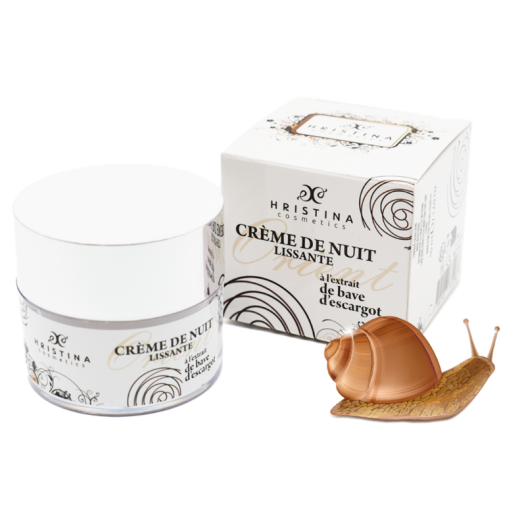 Crème de nuit hydratante à base de bave d'escargot 50ml 100% naturelle