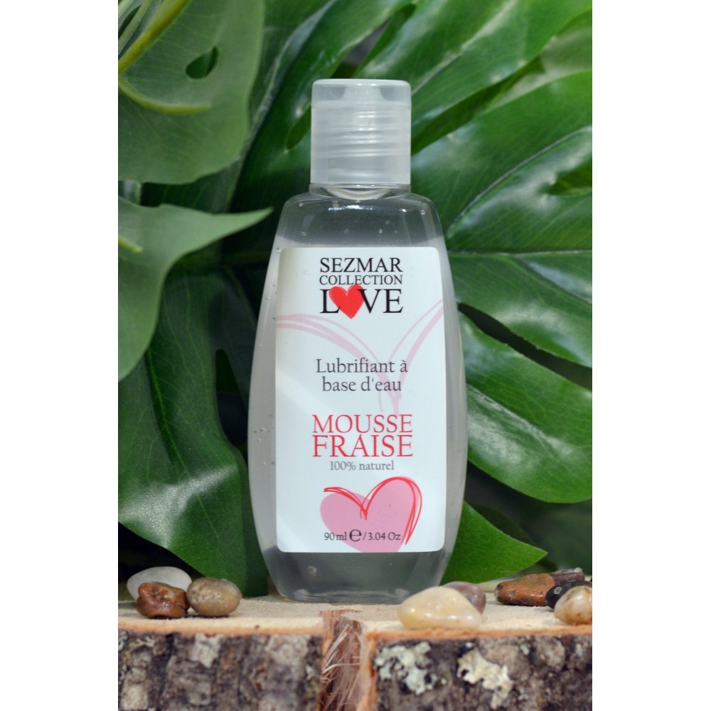 Lubrifiant à base d'eau 100% naturel Mousse fraise 90 ml