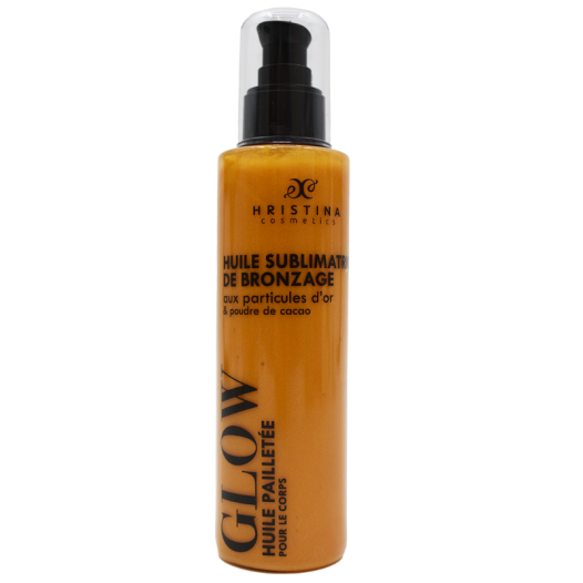 Huile sublimatrice de bronzage - Pailletée - 200ml 100% naturelle