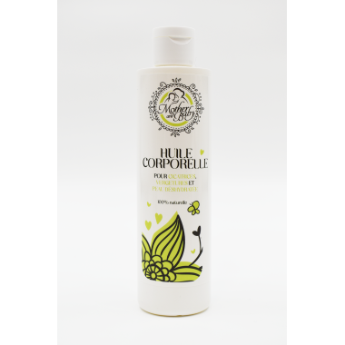 Huile corporelle pour vergetures, cicatrices et peau déshydratée - 250ml 100% naturelle