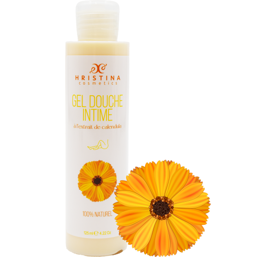 Gel douche intime à l'extrait de calendula - 125ml 100% naturel