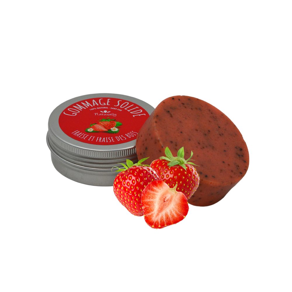 Gommage solide - Fraise et fraise des bois 70gr