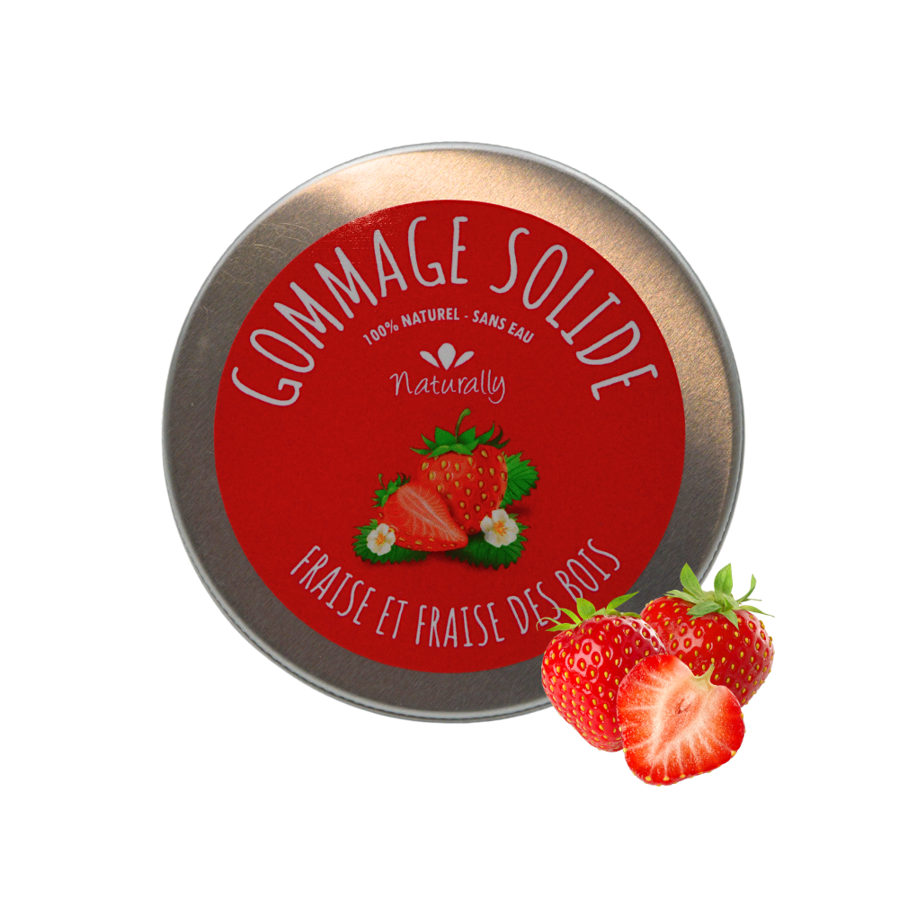 Gommage solide - Fraise et fraise des bois 70gr