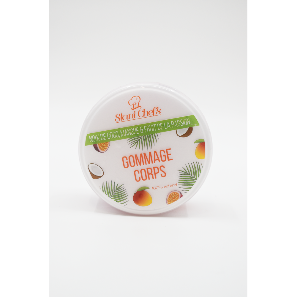 Gommage corps à la noix de coco, mangue  fruit de la passion - 250ml 100% naturel