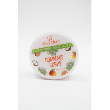 Gommage corps à la noix de coco, mangue  fruit de la passion - 250ml 100% naturel