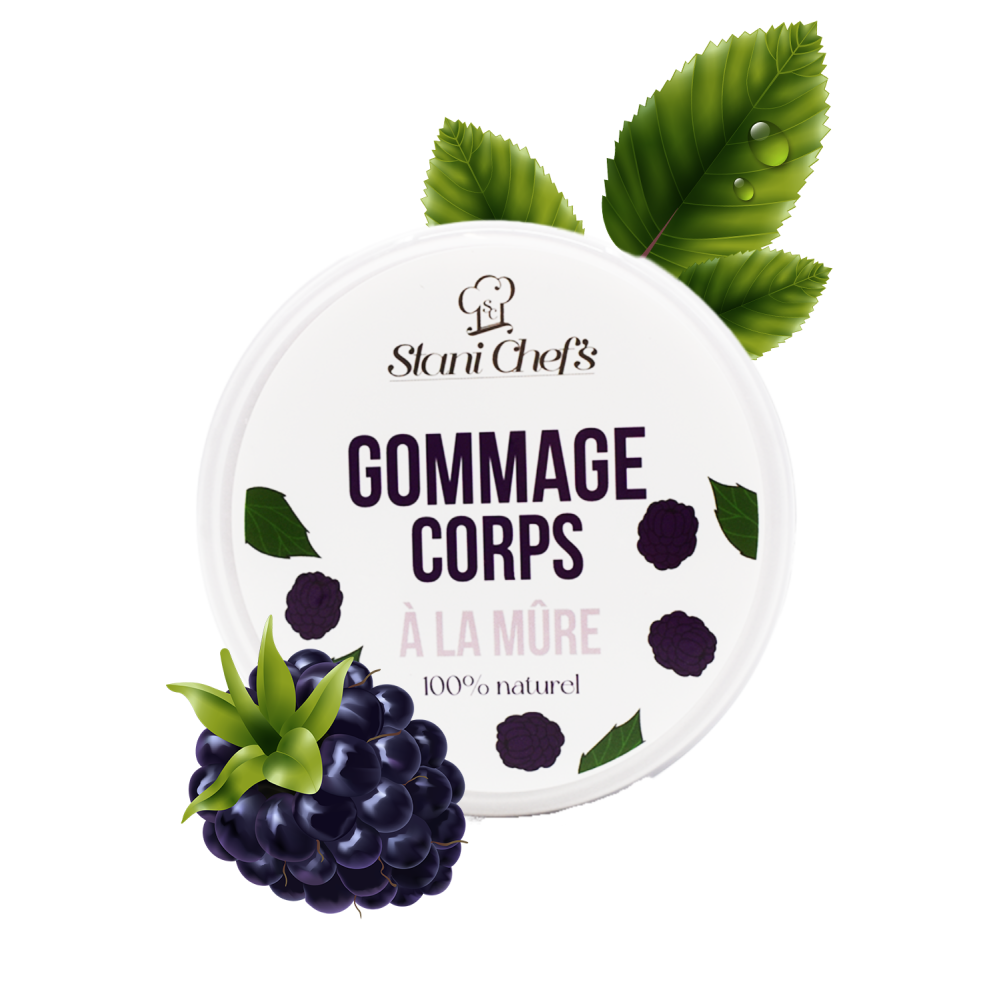 Gommage corps à la mûre - 200ml 100% naturel