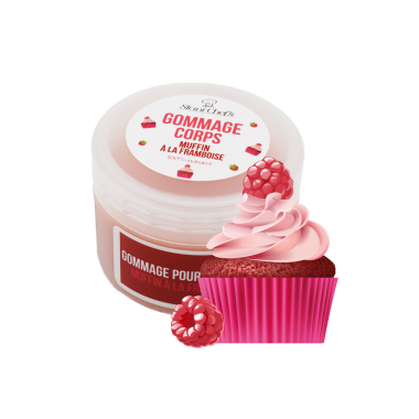 Gommage corps - muffin à la framboise - 100ml 100% naturel